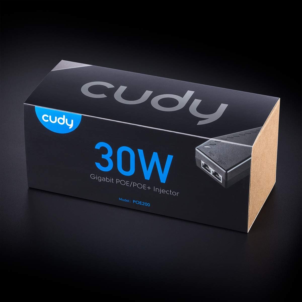 Cudy - Adaptador de inyector Gigabit PoE de 30 W.