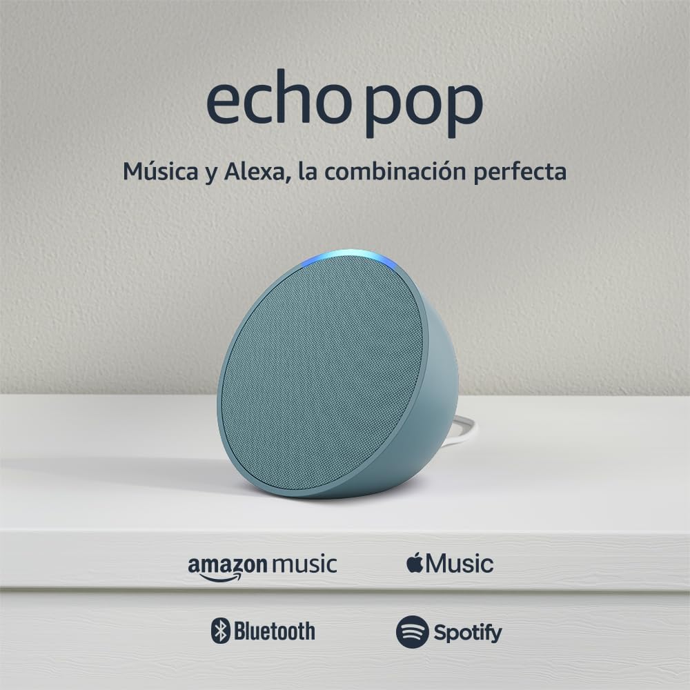 Amazon Echo Pop (modelo más reciente). (verde azulado)