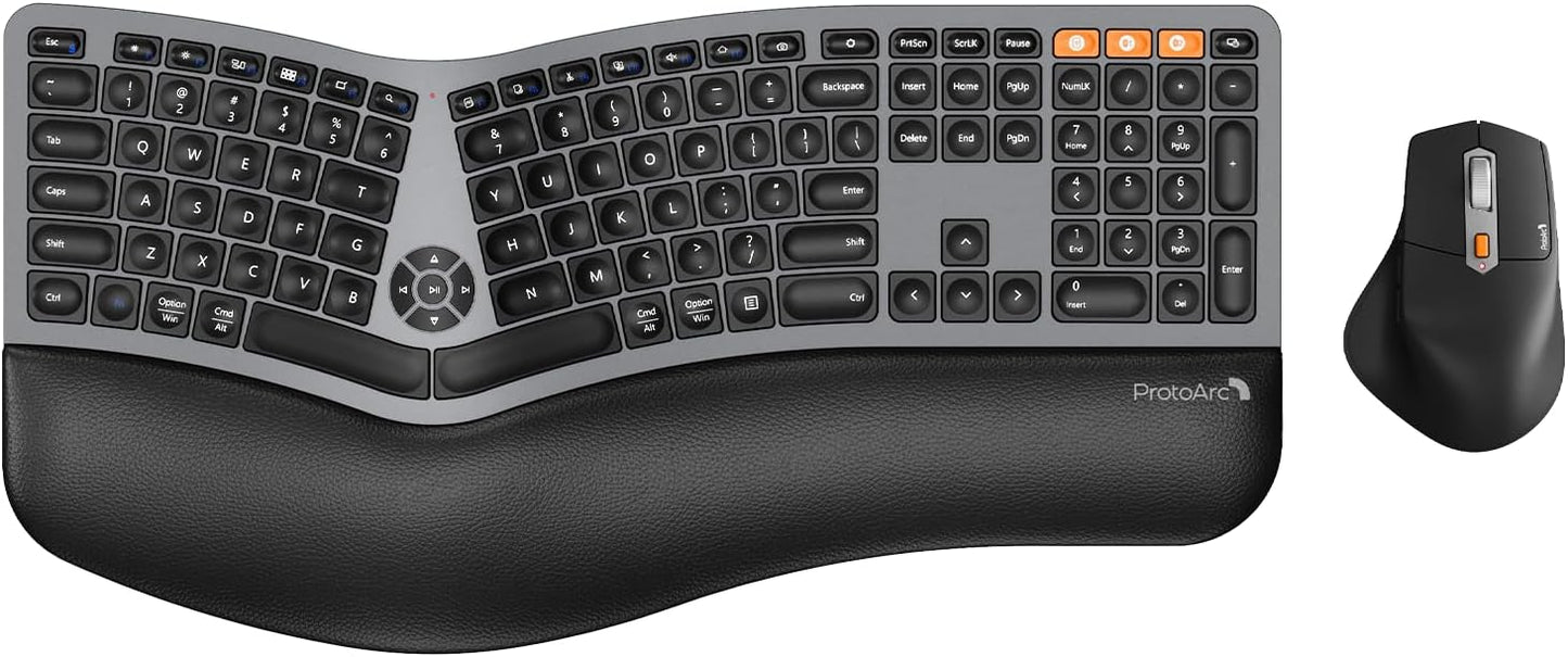 TECLADO Y MOUSE PROTOARC EKM01 PLUS, ERGONOMICO.