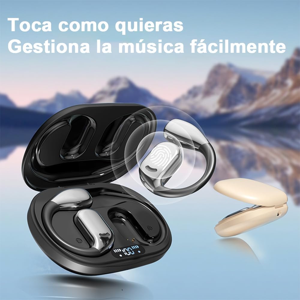 Audífonos Inalámbricos Bluetooth 5.4 Deportivos con Ganchos.