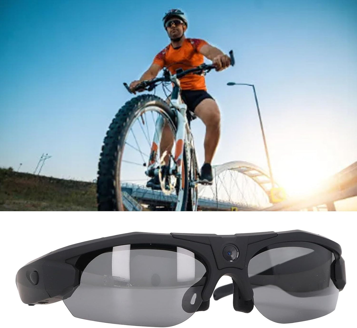 Zyyini Gafas de Sol con Cámara, 4K Full HD.