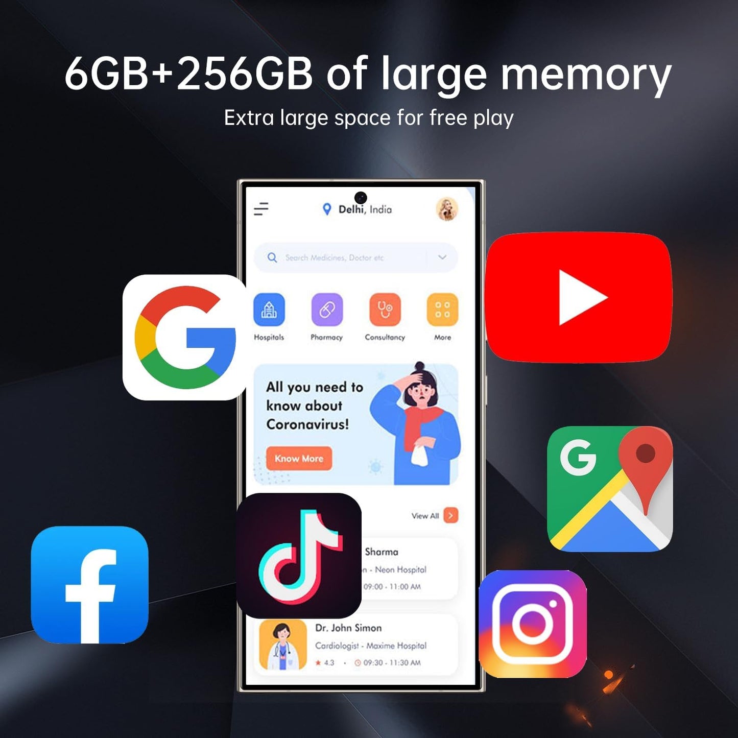 Teléfono inteligente desbloqueado, I24 Ultra 5G.