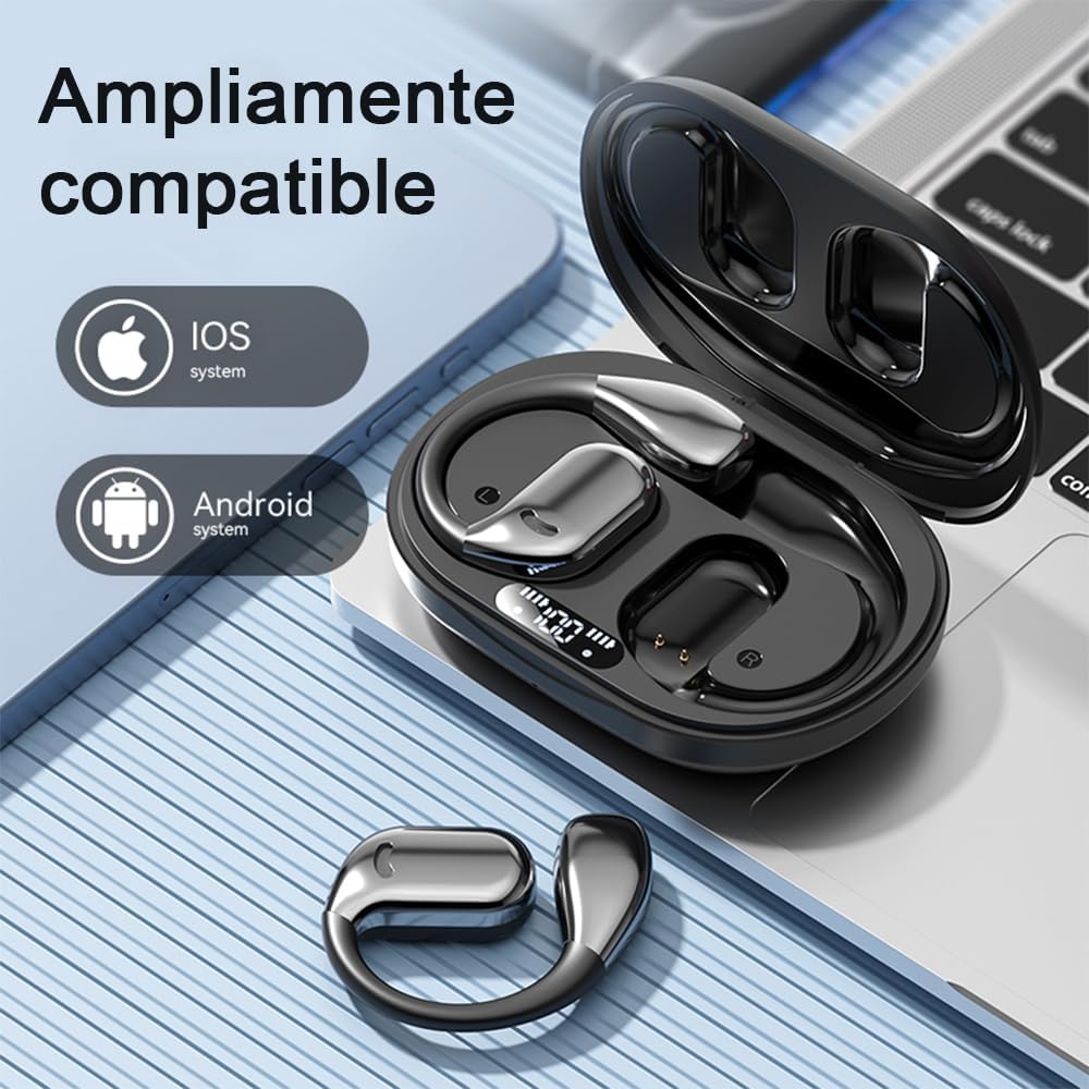 Audífonos Inalámbricos Bluetooth 5.4 Deportivos con Ganchos.