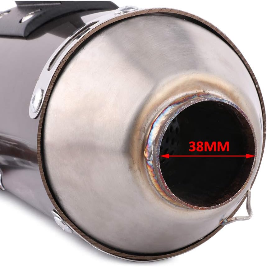 JFG RACING Tubo de escape sin cordones, de motocicleta.