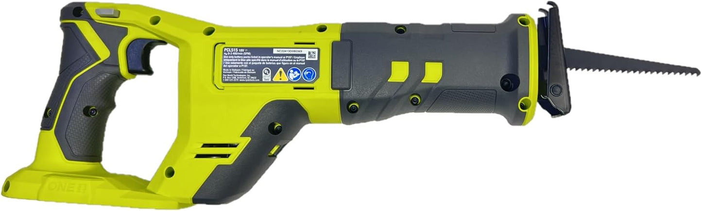 Ryobi One+ Sierra Alternante Inalámbrica De 18 V, PCL515B