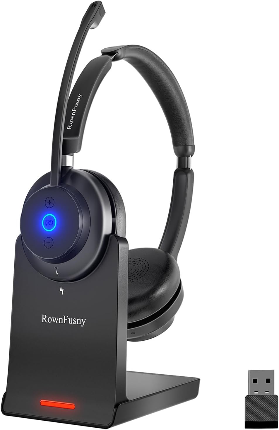 Auriculares inalámbricos con micrófono para trabajo.