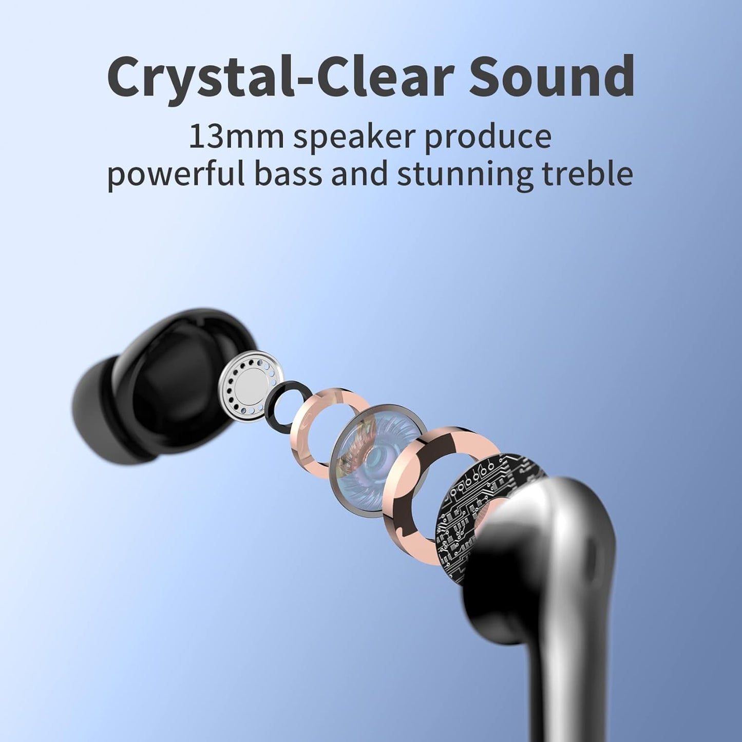 Tagry - Auriculares Inalámbricos Con Bluetooth 60 Horas
