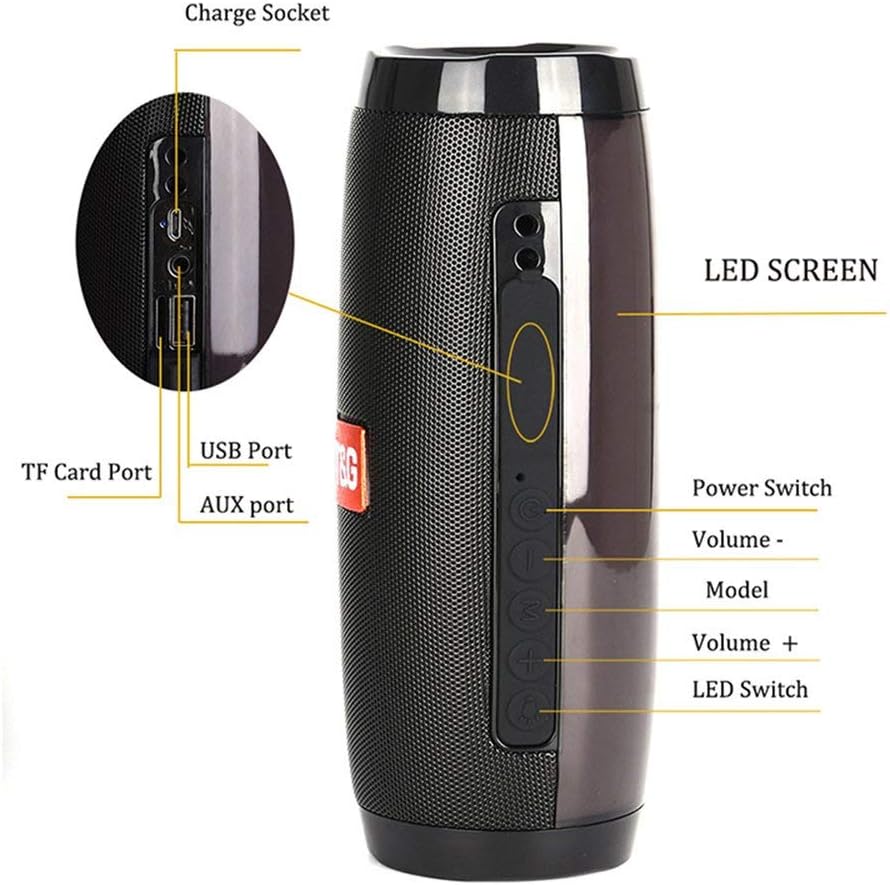 Bocina Bluetooth M -157 Con Pantalla De Led De Colores