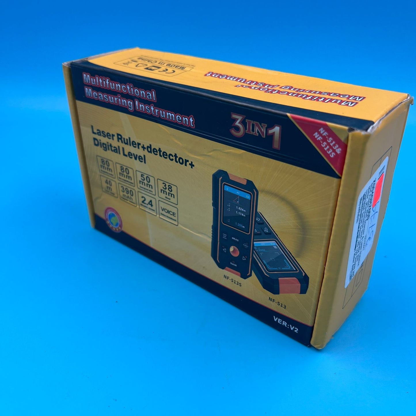 Medidor de distancia y escáner de pared digital