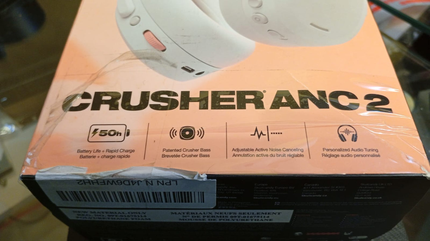 Audifonos Skullcandy Crusher ANC 2, Blanco, (USADO).