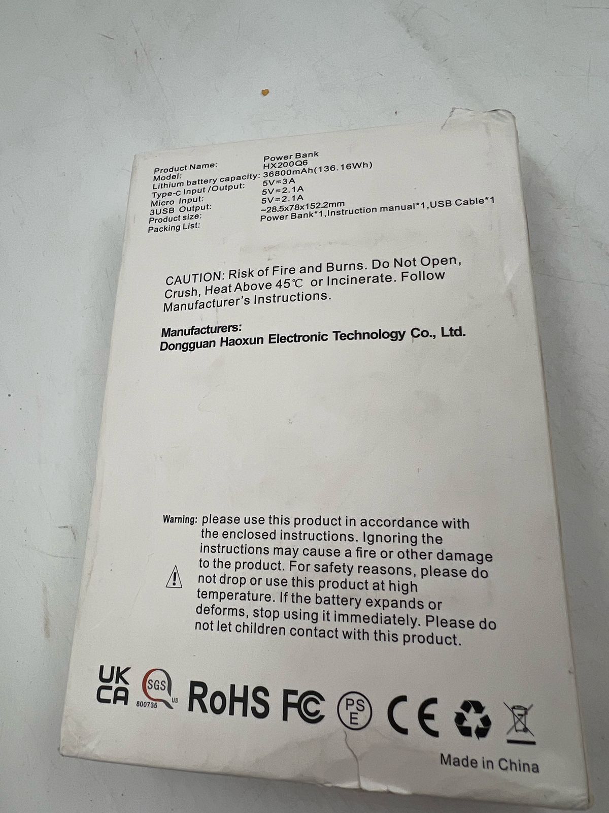 Cargador portátil de 33800 mAh alta velocidad (USADO)