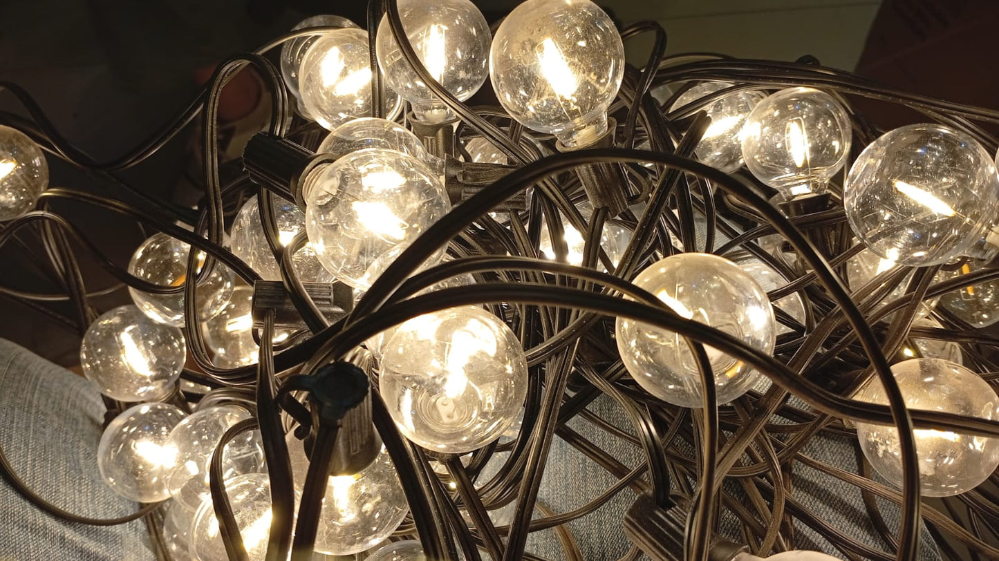 Tira de luces LED G40 de 150 pies para exteriores, impermeables.