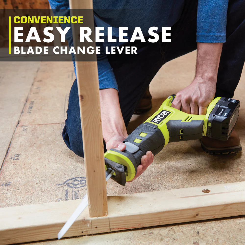 Ryobi One+ Sierra Alternante Inalámbrica De 18 V, PCL515B