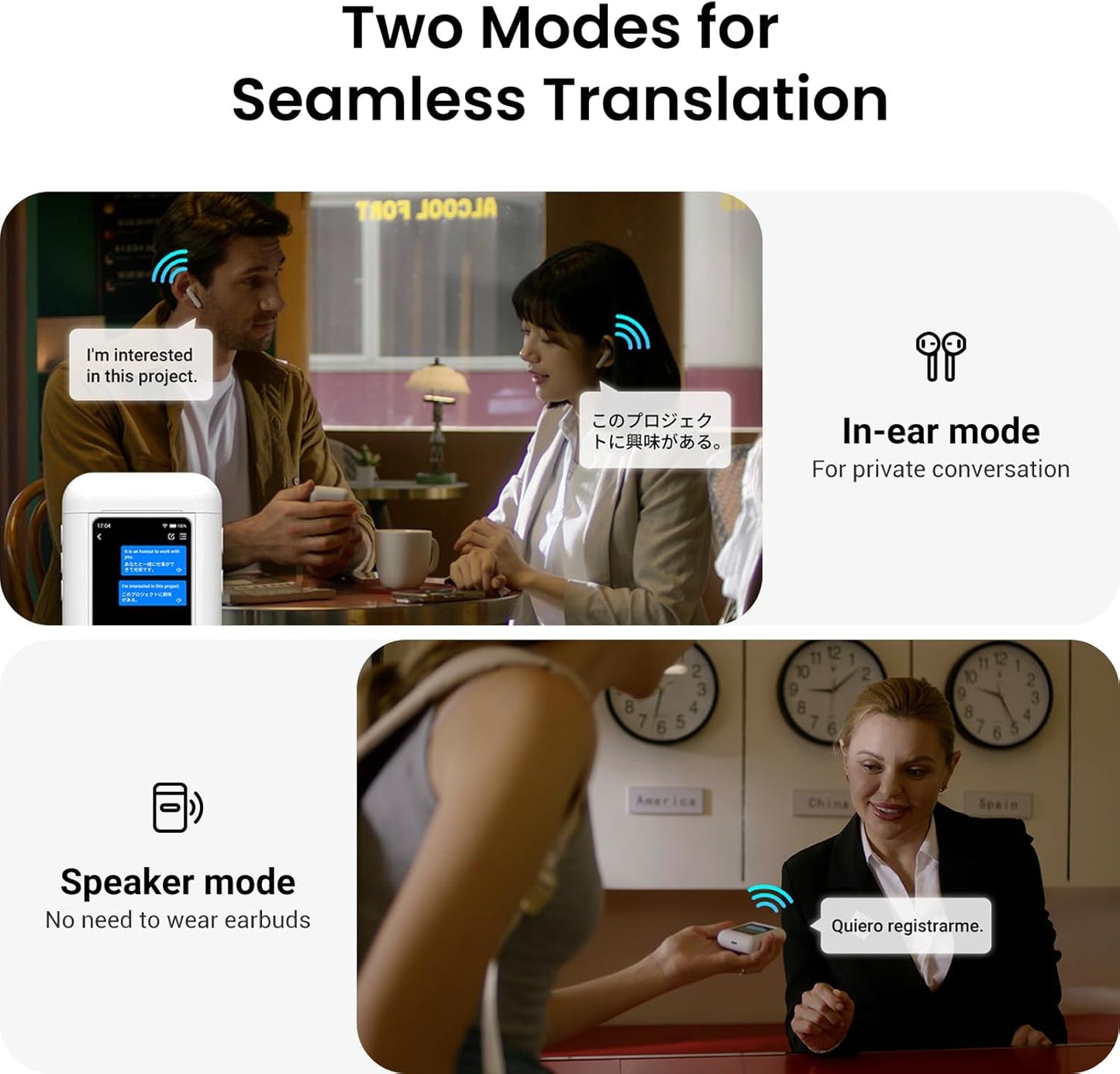 Audífonos Wooask ChatGPT TransBuds 144 idiomas