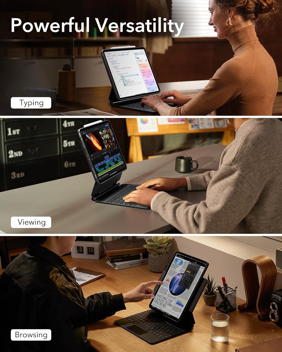 ESR - Funda para iPad Pro 13" soporte magnético OPENBOX