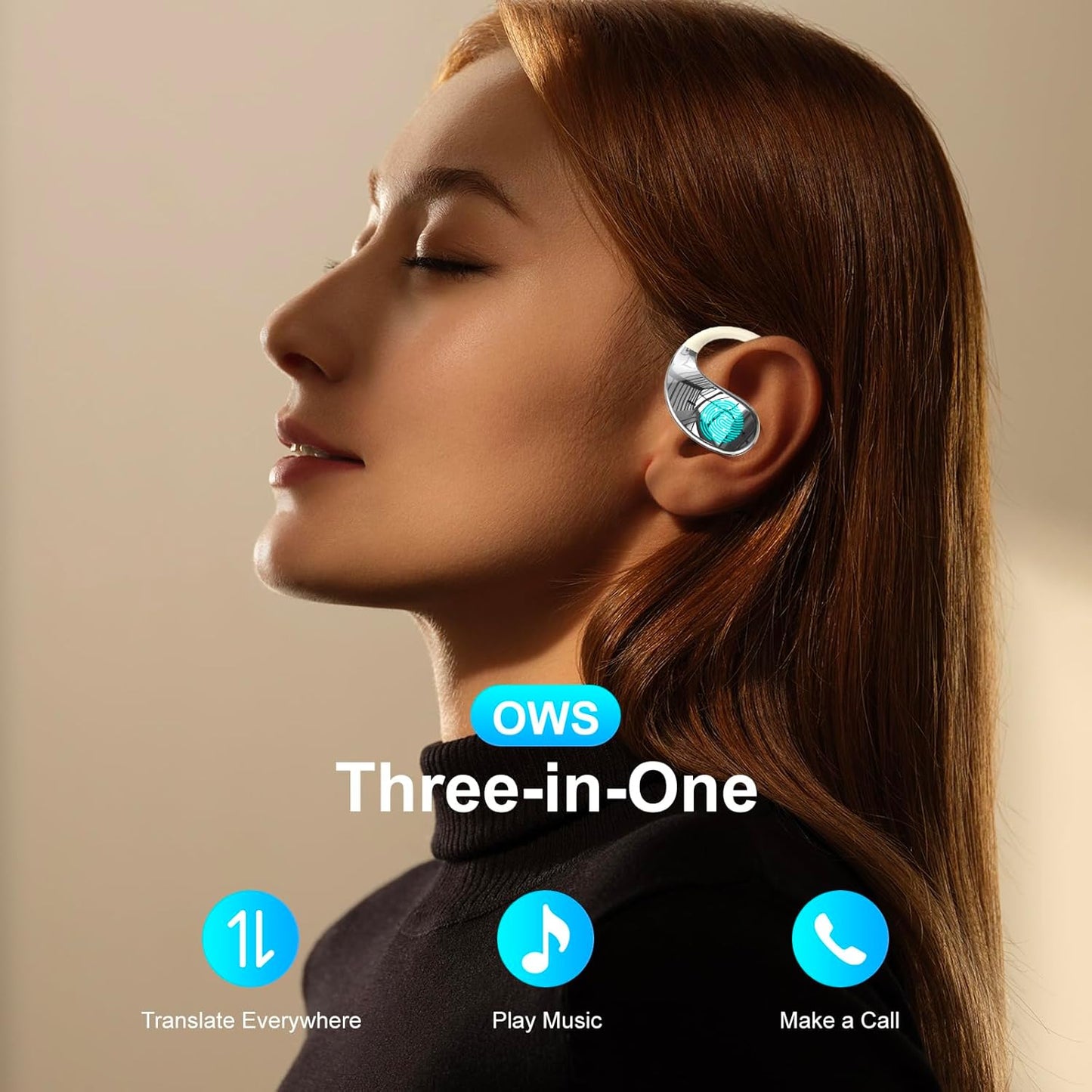 Auriculares traductores de idiomas AI, 3 en 1, auriculares de traducción en tiempo real.