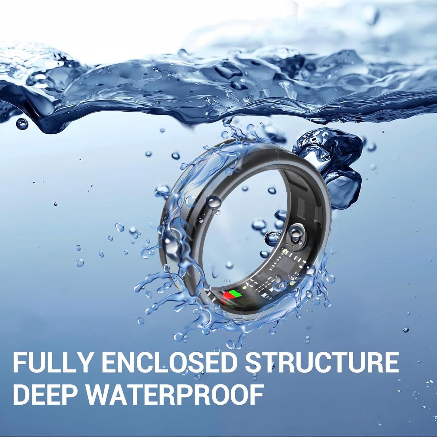 Anillo inteligente, rastreador de salud, control de sueño. (USADO)