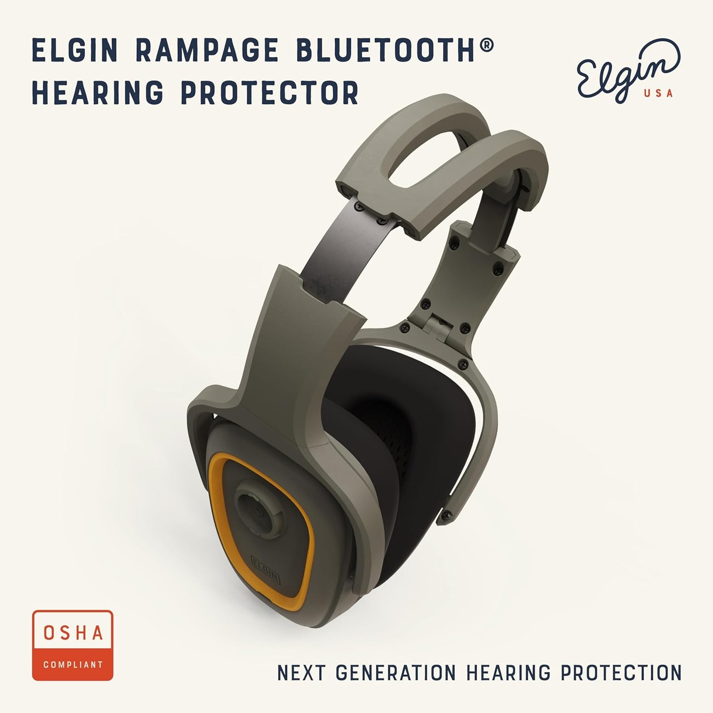 Elgin Rampage, Auriculares Bluetooth de protección auditiva, IP65.