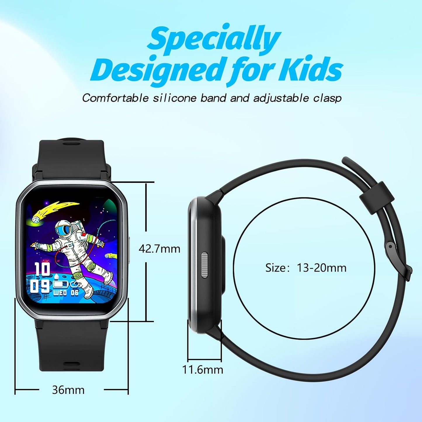 YOUSOKU - Reloj inteligente para niños y niñas, rastreador de fitness.