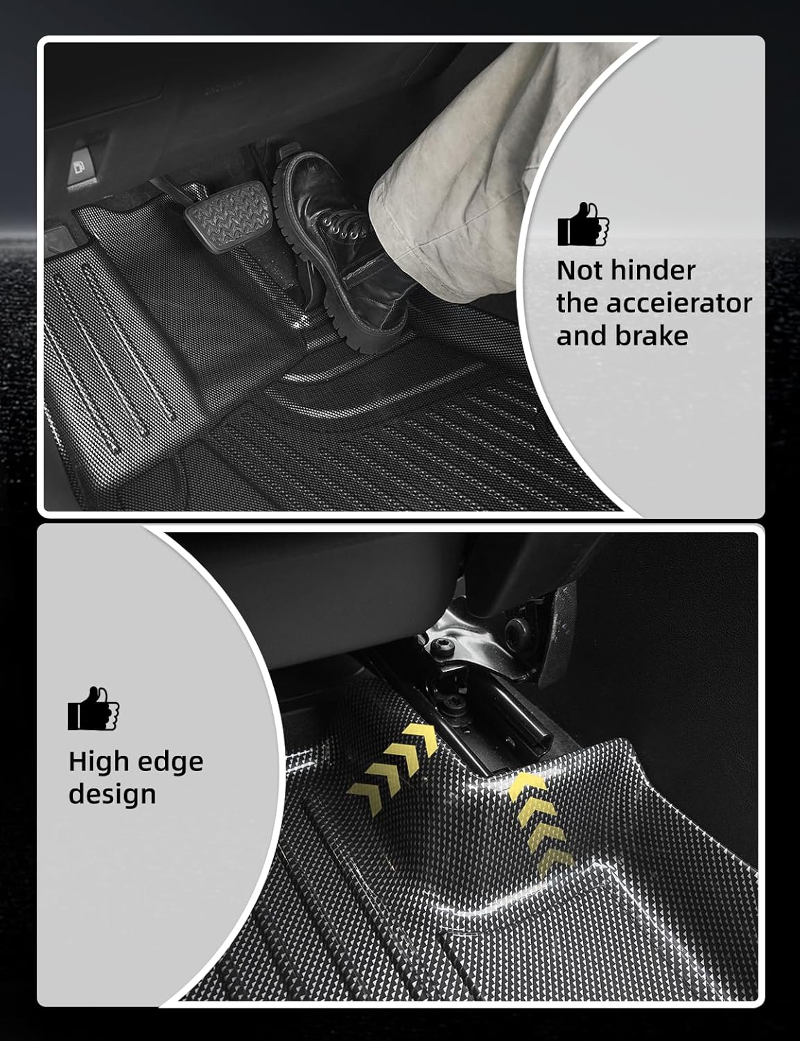 Alfombrillas de fibra de carbono aptas para BMW Serie 5 2017-2023