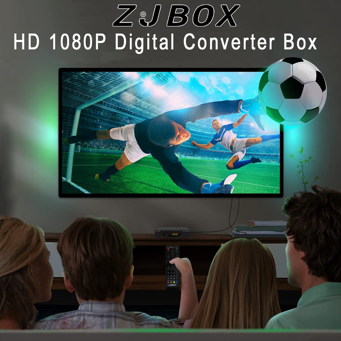 ZJBOX - Caja convertidora digital para TV, 1080P.