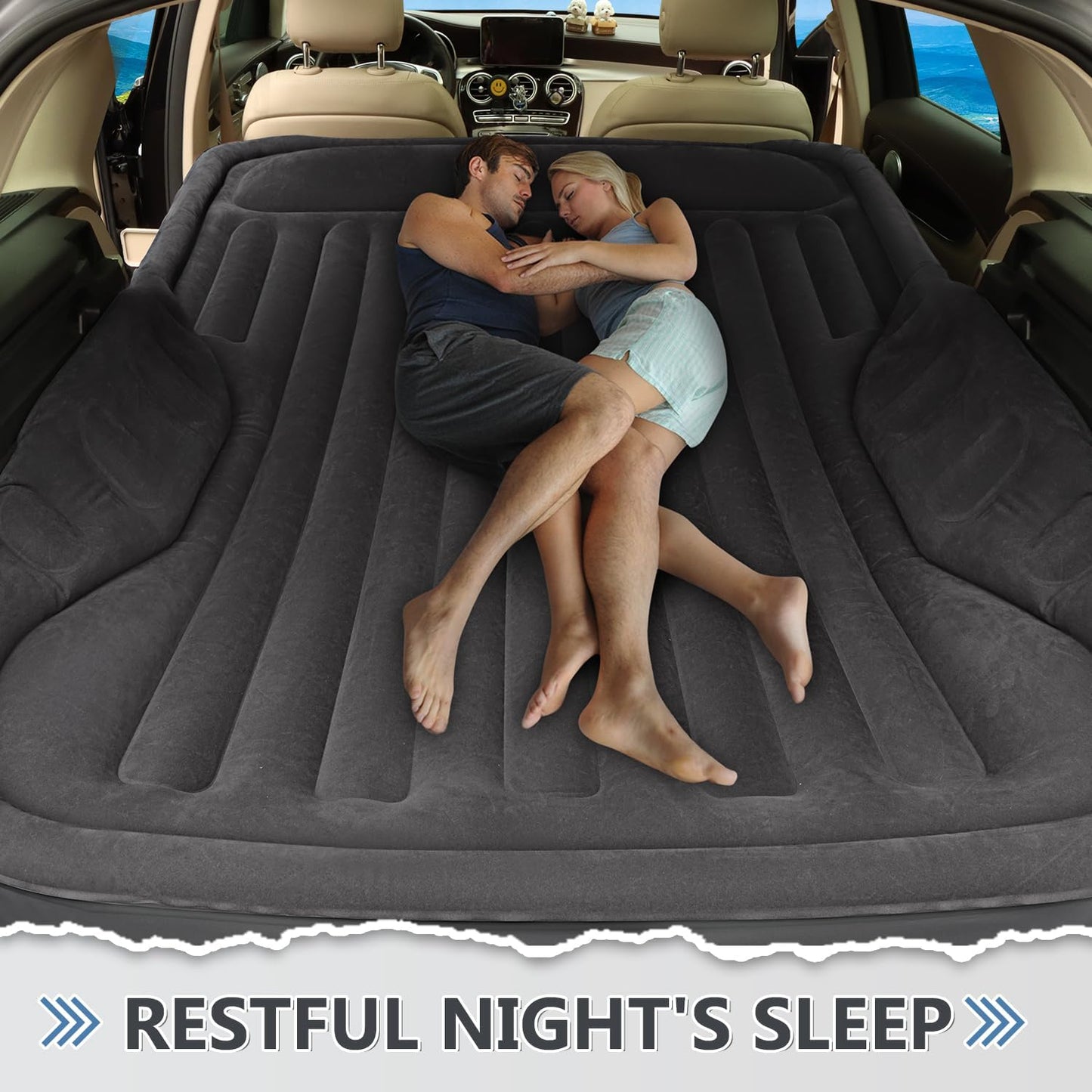 Colchón SUV de aire con bomba eléctrica integrada, para viajes AKUDY USADO