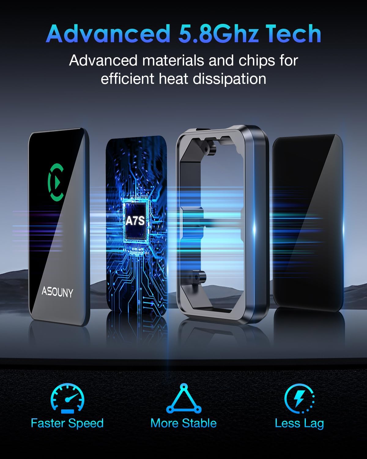 Adaptador inalámbrico CarPlay Plug and Play Asouny