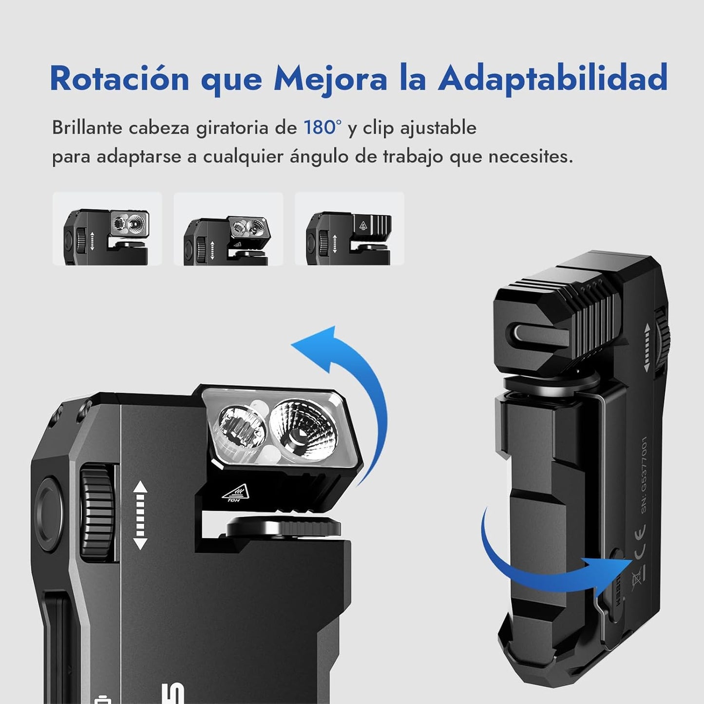 WUBEN G5 Linterna Led Recargable 400 Lumens RGB