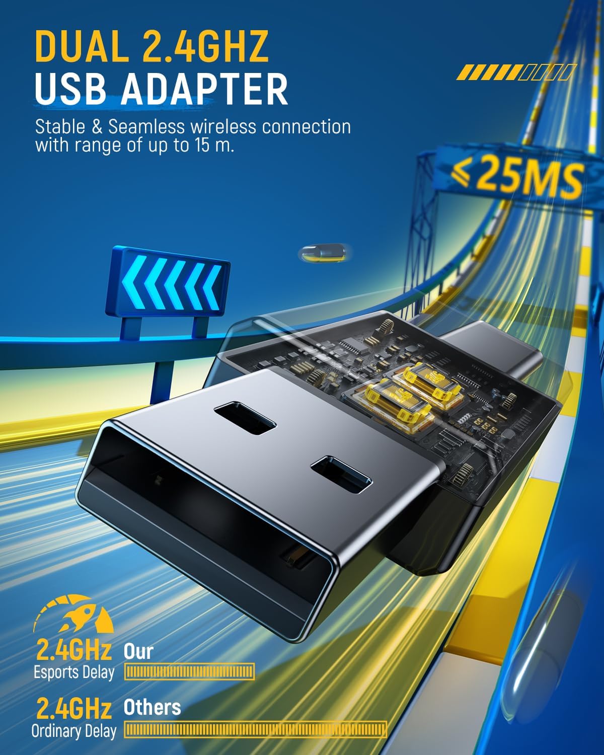 Tatybo Auriculares Inalámbricos para Juegos PC,PS5,PS4.