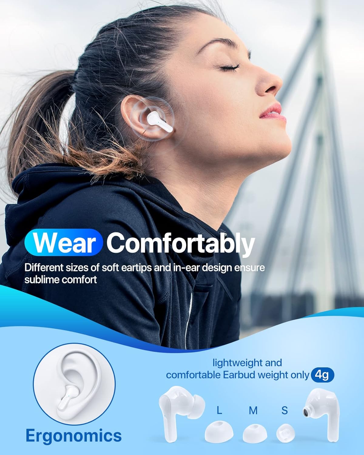 Auriculares inalámbricos Bluetooth IPX7