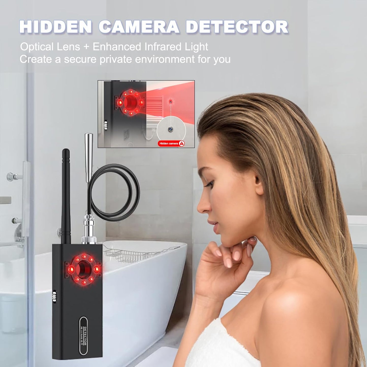 JAXTIN Detector de cámara oculta, detector de errores G66, GPS.