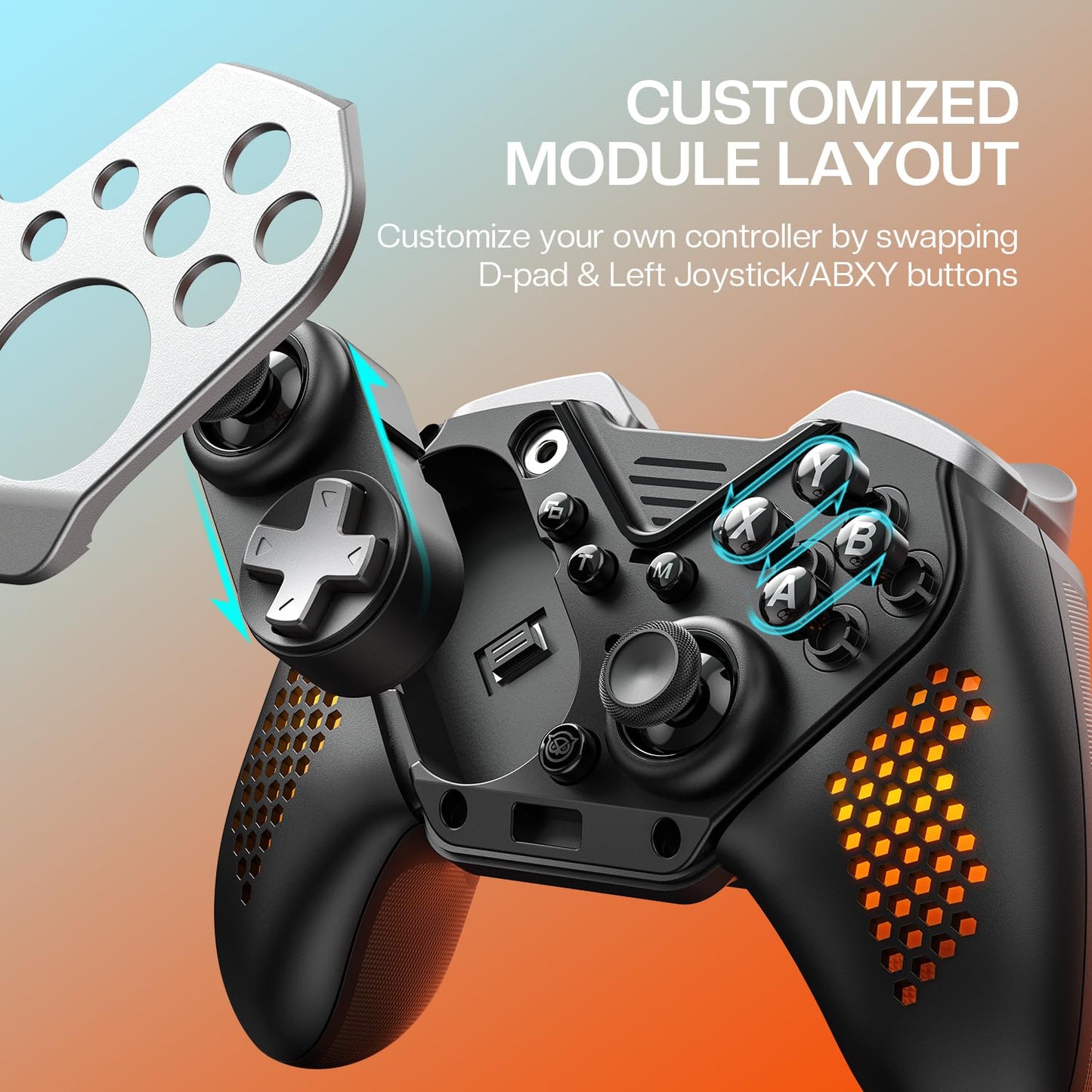 Mando inalámbrico NYXI Flexi para PC,joystick con sensor de efecto Hall.