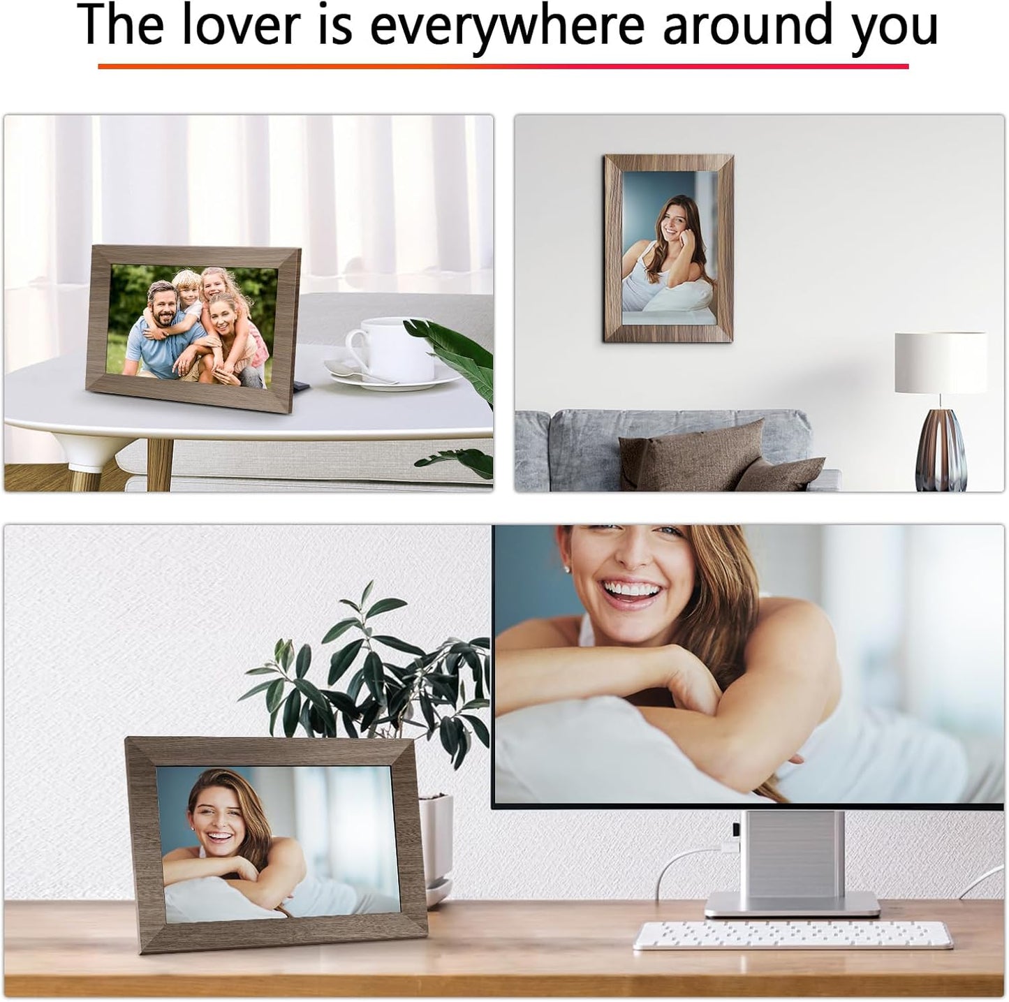 Marco de fotos digital WiFi 10.1 pulgadas con 16GB