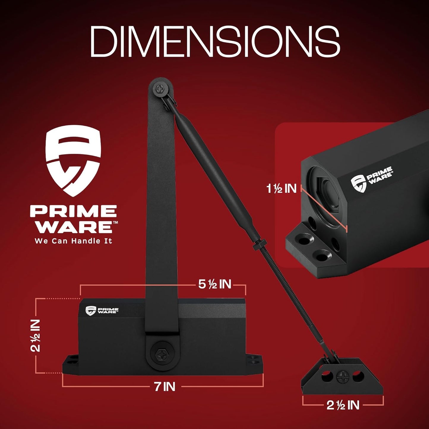 Cierrapuerta ajustable automático, residencial y comercial.