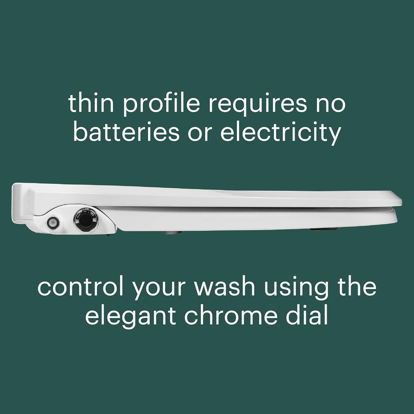 Asiento de inodoro con bidé no eléctrico, doble boquilla, S101 RW Brondell