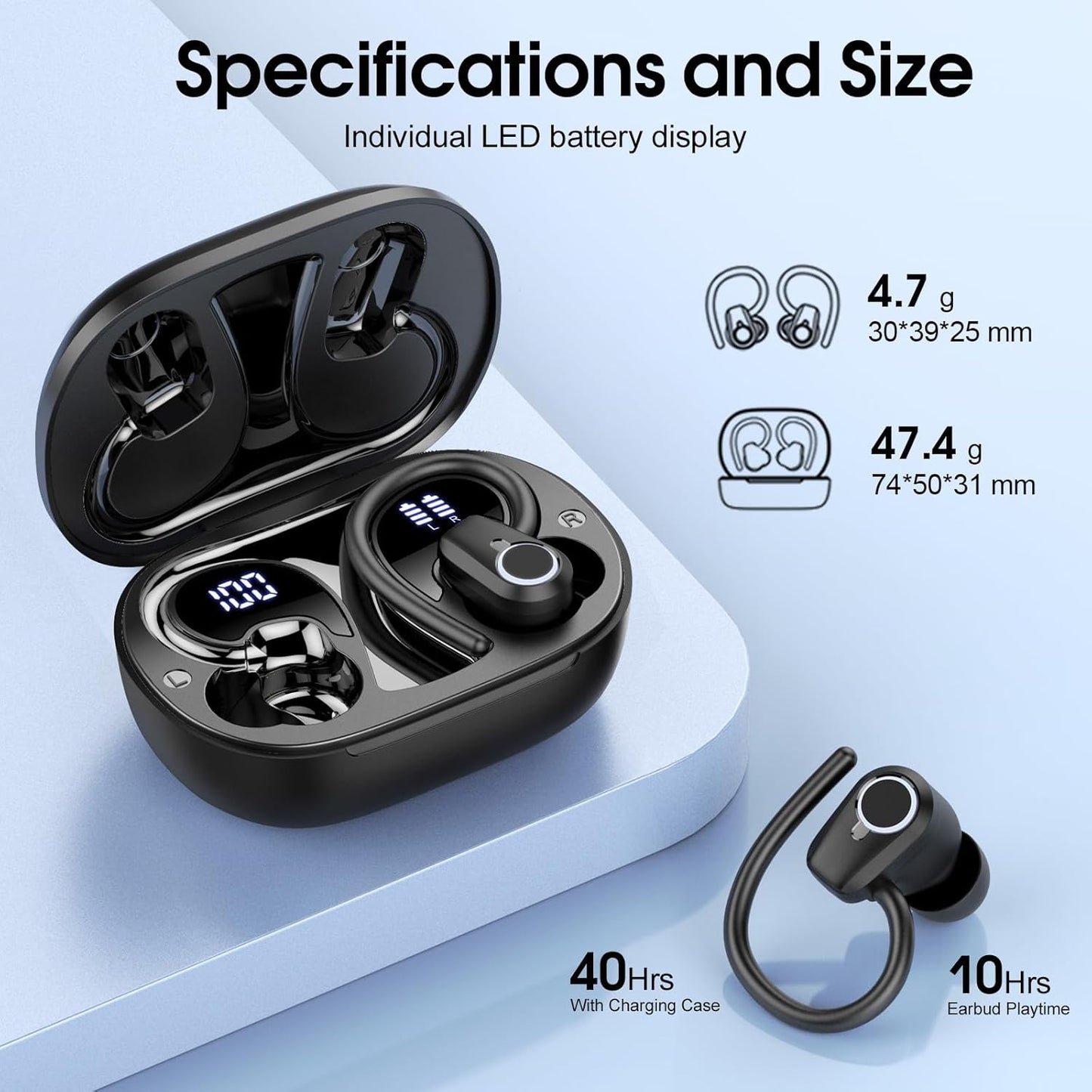 Auriculares inalámbricos Bluetooth Poounur H9