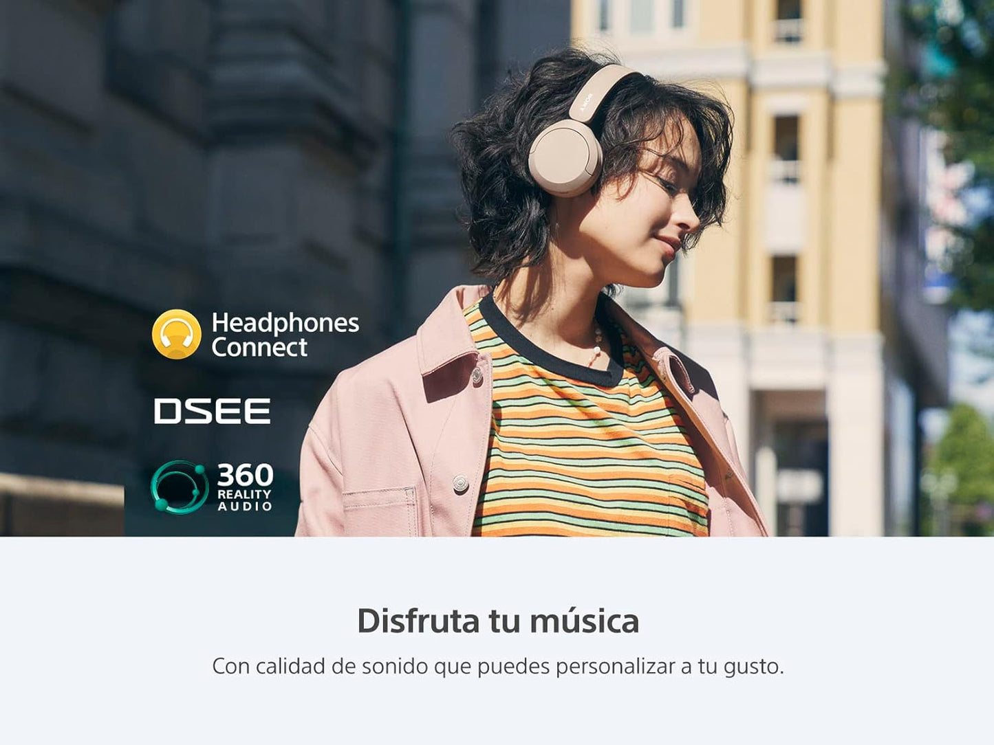 Sony Audífonos inalámbricos on-Ear, 50 Horas de duración de batería.