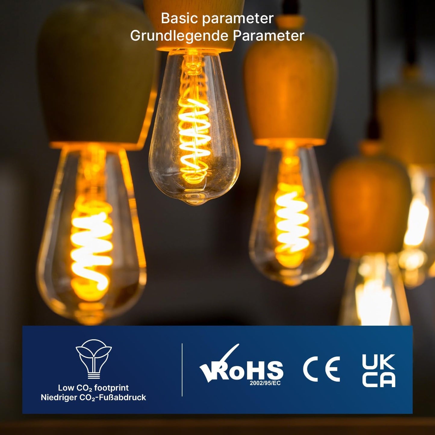 Bombillas LED Edison FLSNT, 40W, 6 pack, vintage, filamento espiral.