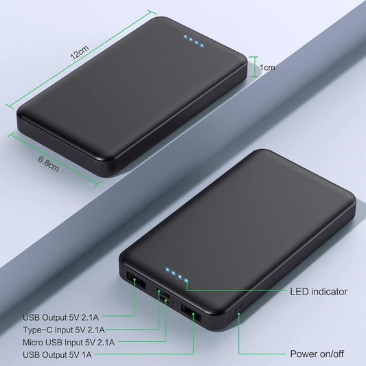 2 Cargadores portátiles 10000 mAh HX60S9