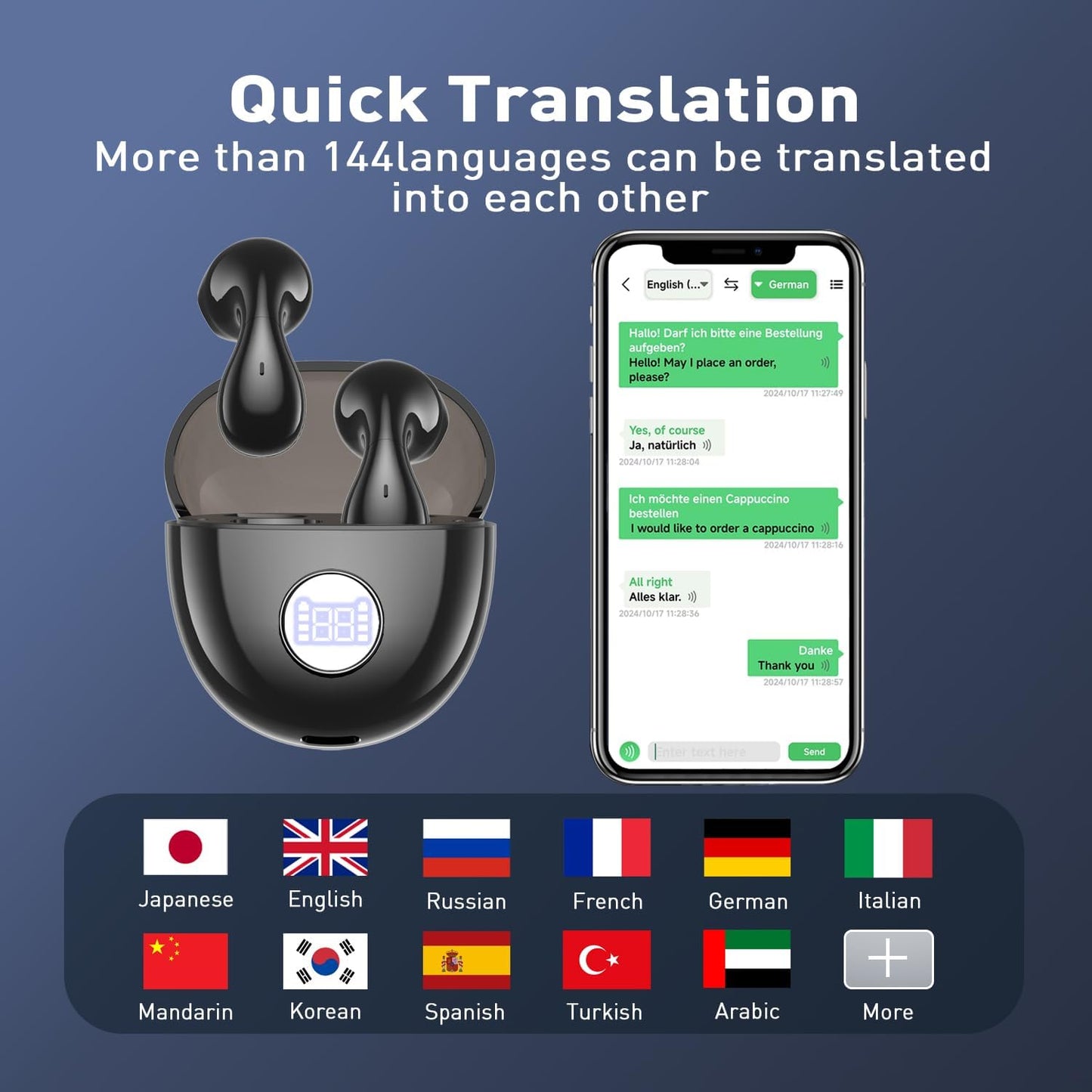 Auriculares con IA para traducción de idiomas