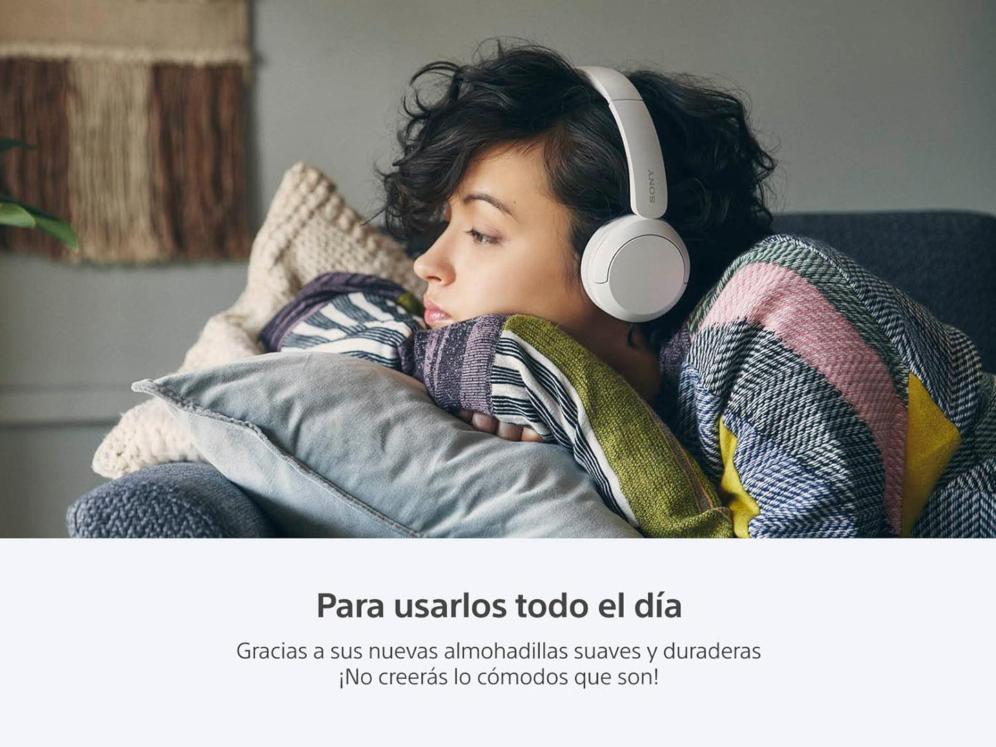 Sony Audífonos inalámbricos on-Ear, 50 Horas de duración de batería.