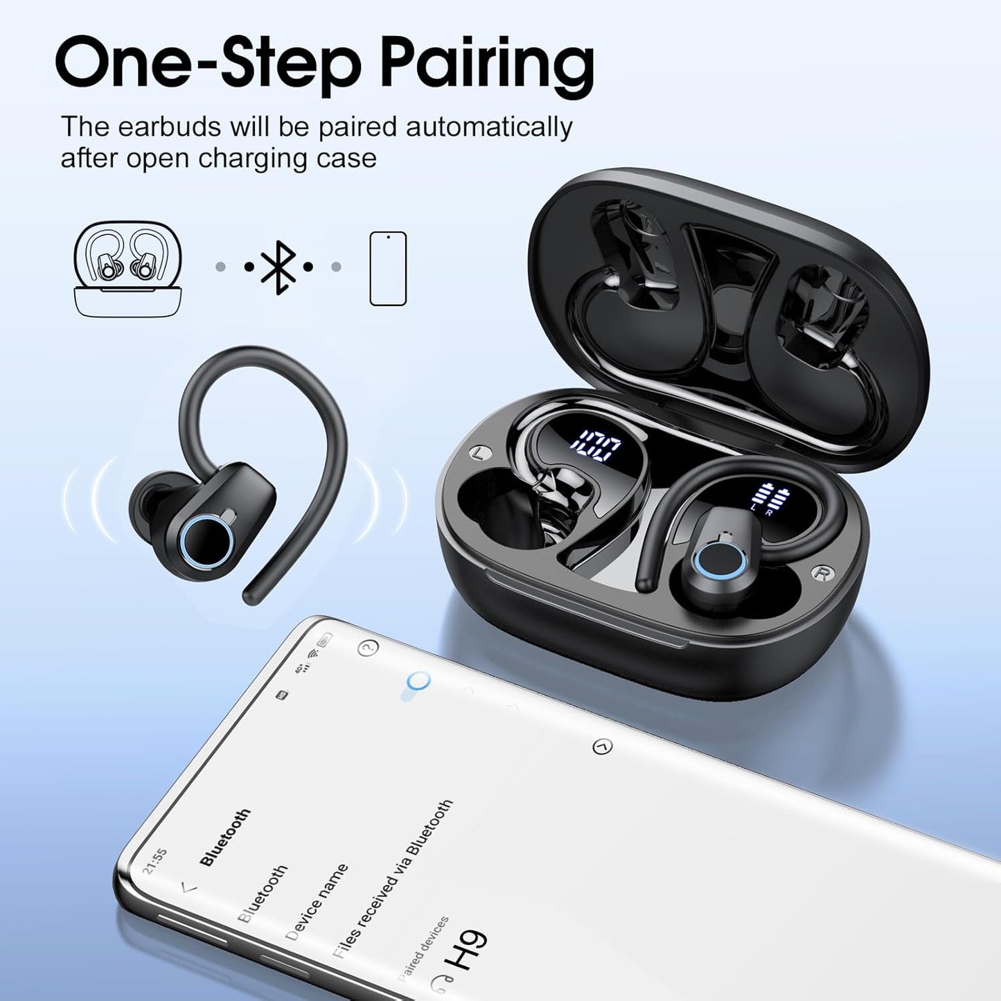 Auriculares inalámbricos Bluetooth Poounur H9