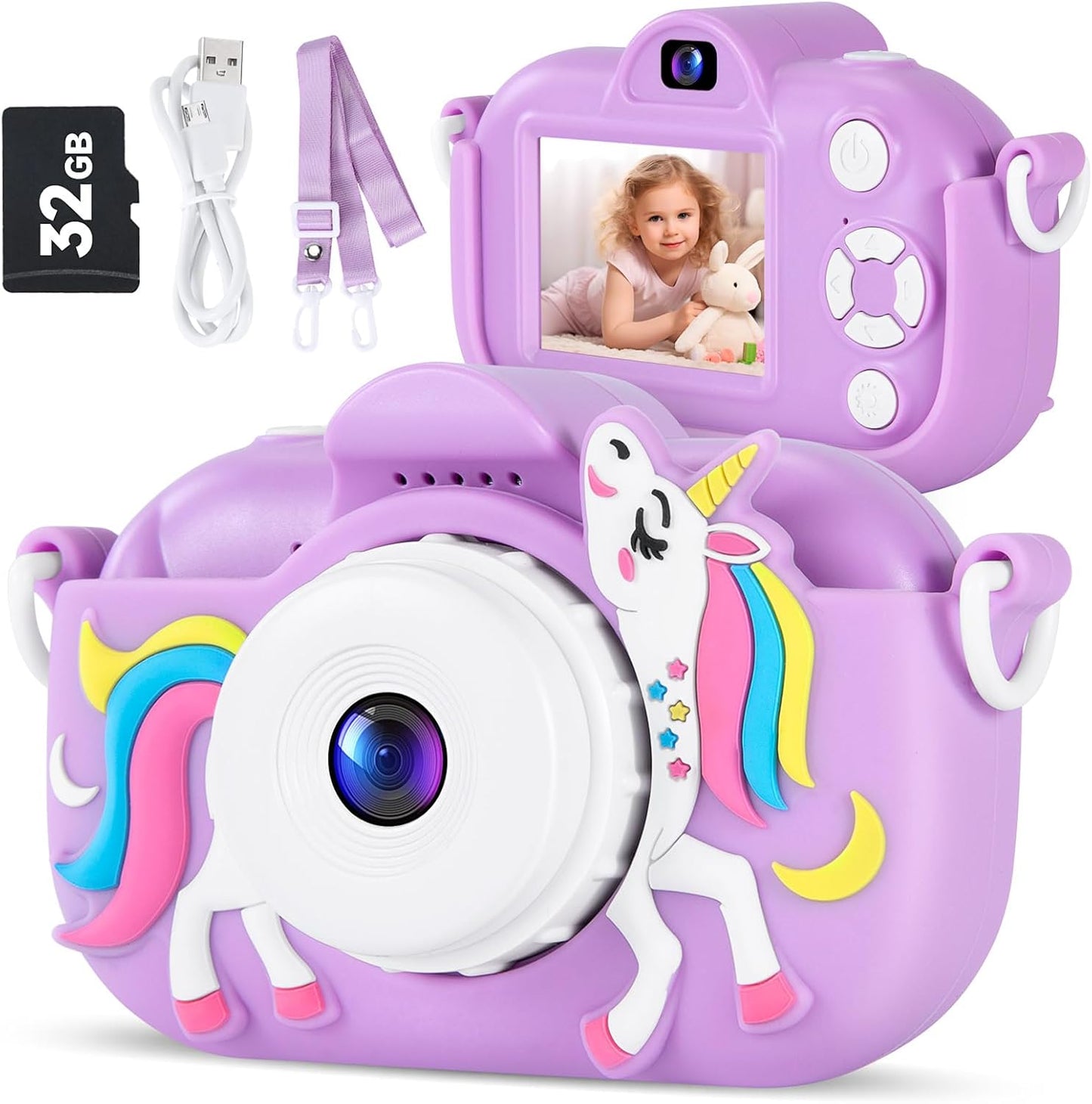 Cámara digital para niños foto, video y videojuegos 32GB