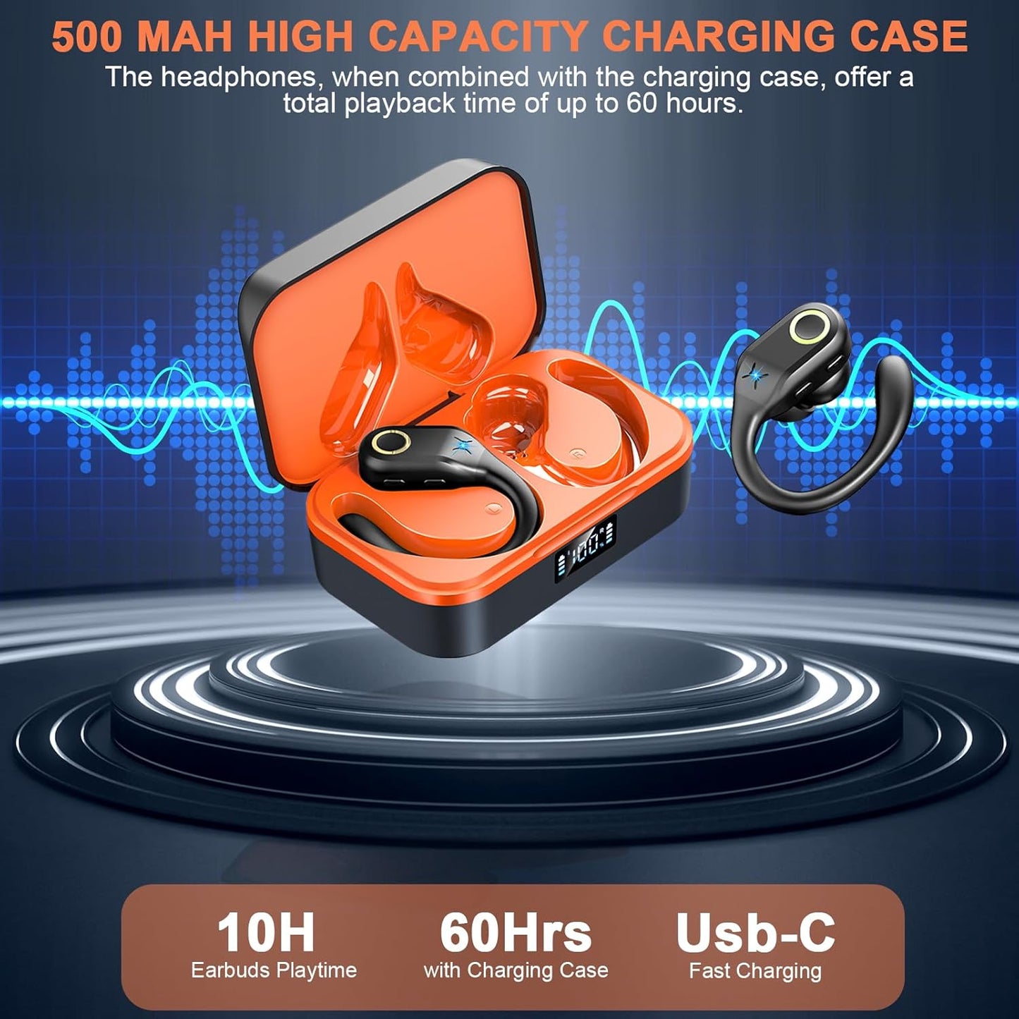 Auriculares Bluetooth deportivos J10 cancelacion ruido