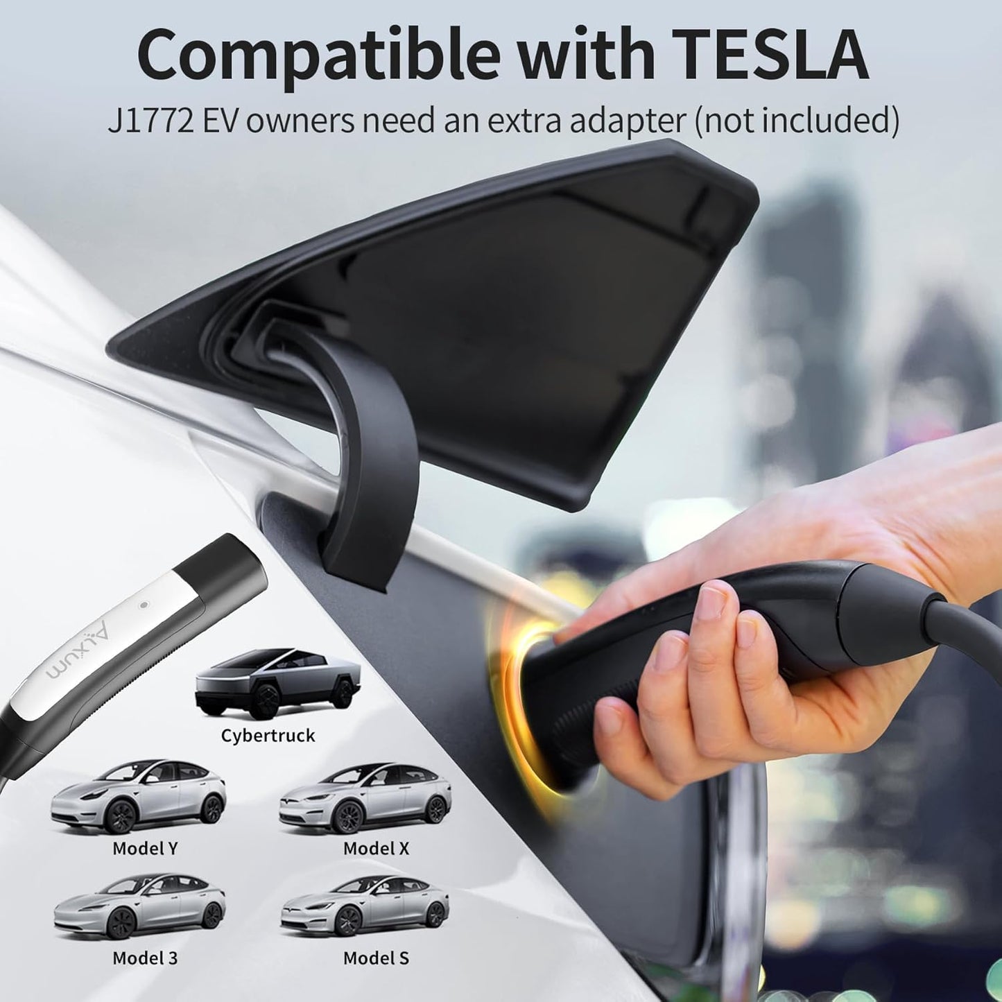 Alxum Cargador Tesla de nivel 2, portátil, enchufe NEMA 14-50.(USADO)