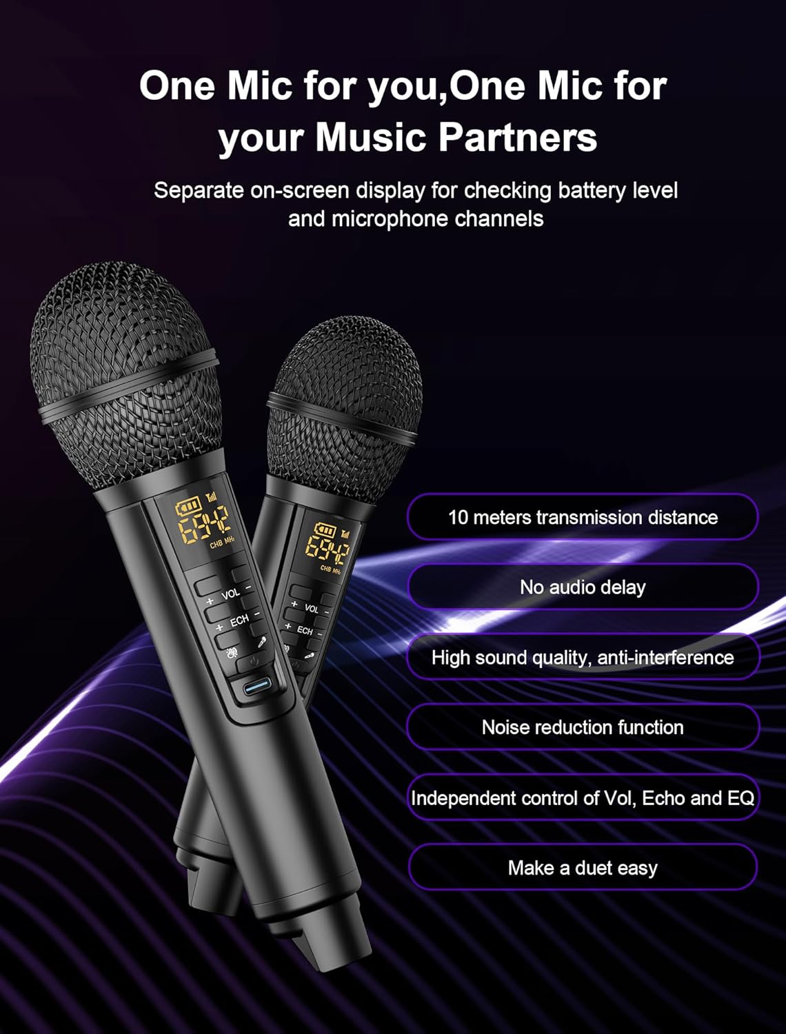 Máquina de karaoke para adultos y niños con 2 micrófonos, SINWE.