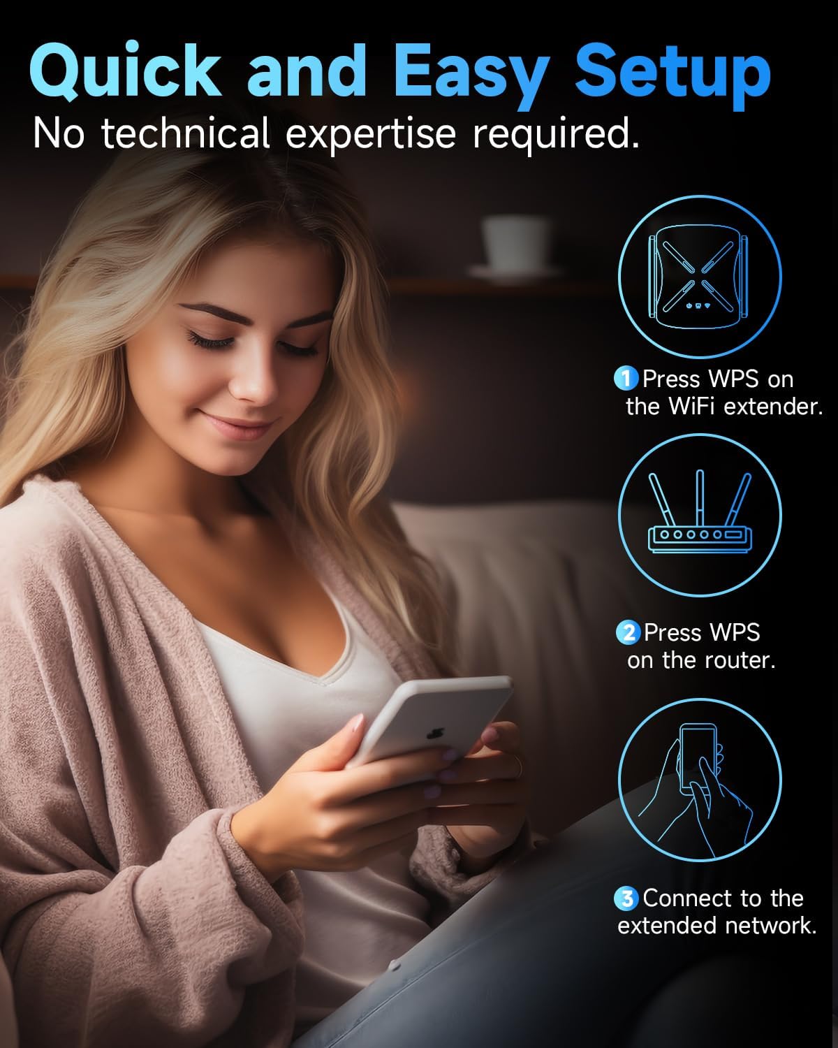 Amplificador de señal WiFi 2025, repetidor Wi-Fi 6.