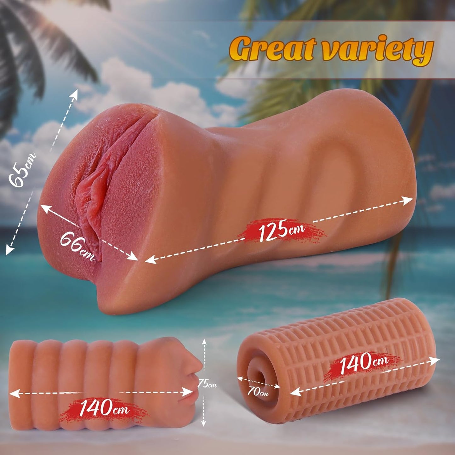 Juguete sexual masturbador masculino, 3pcs, tubos de bolsillo.