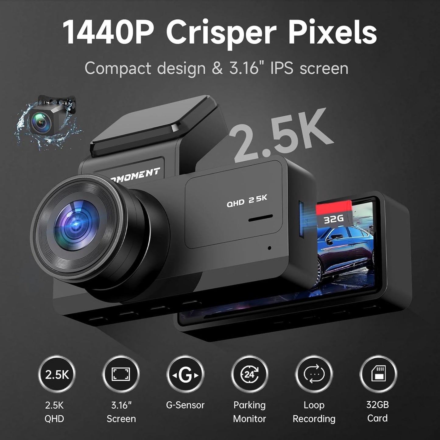 Cámara de salpicadero delantera y trasera S70