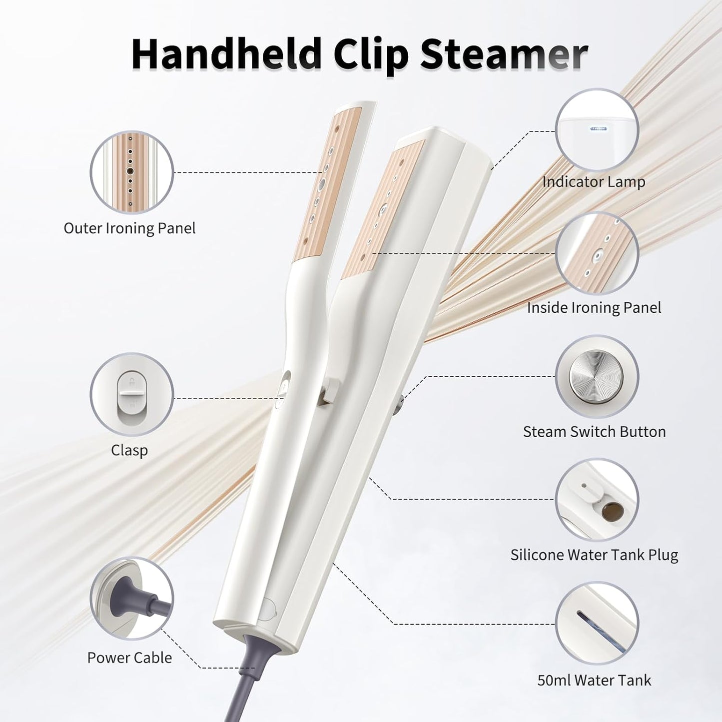 vaporizador portátil de mano para ropa, plancha de vapor 3 en 1.
